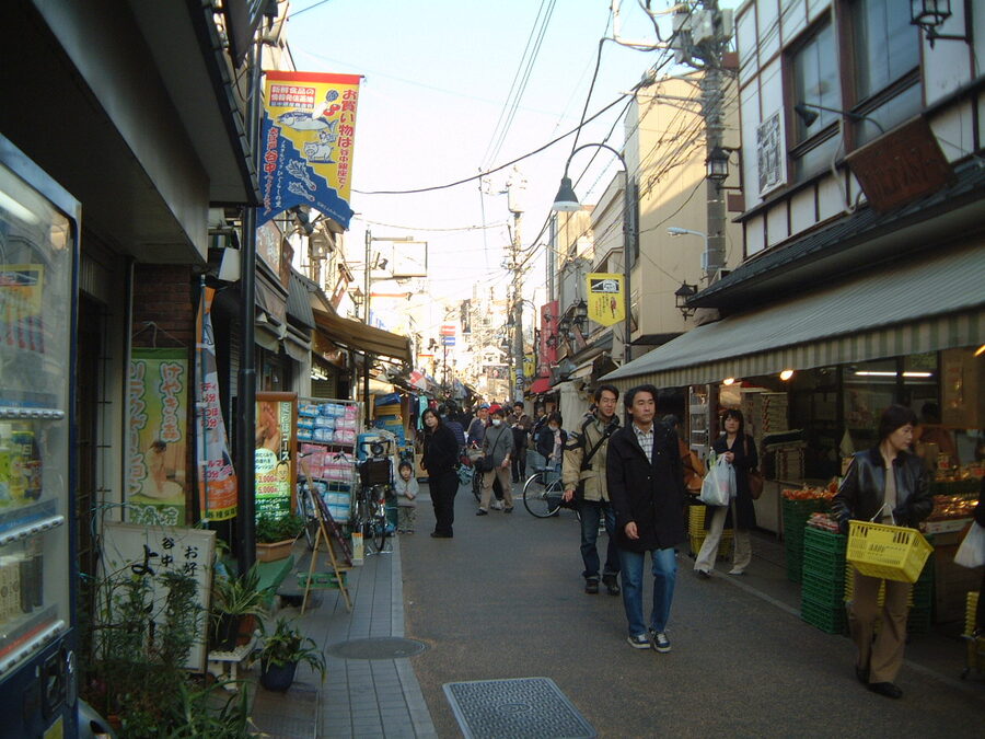 Calle comercial de Yanaka Ginza